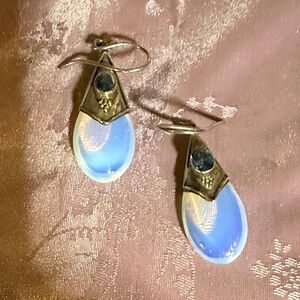 Elegant Blue glass Teardrop Earrings